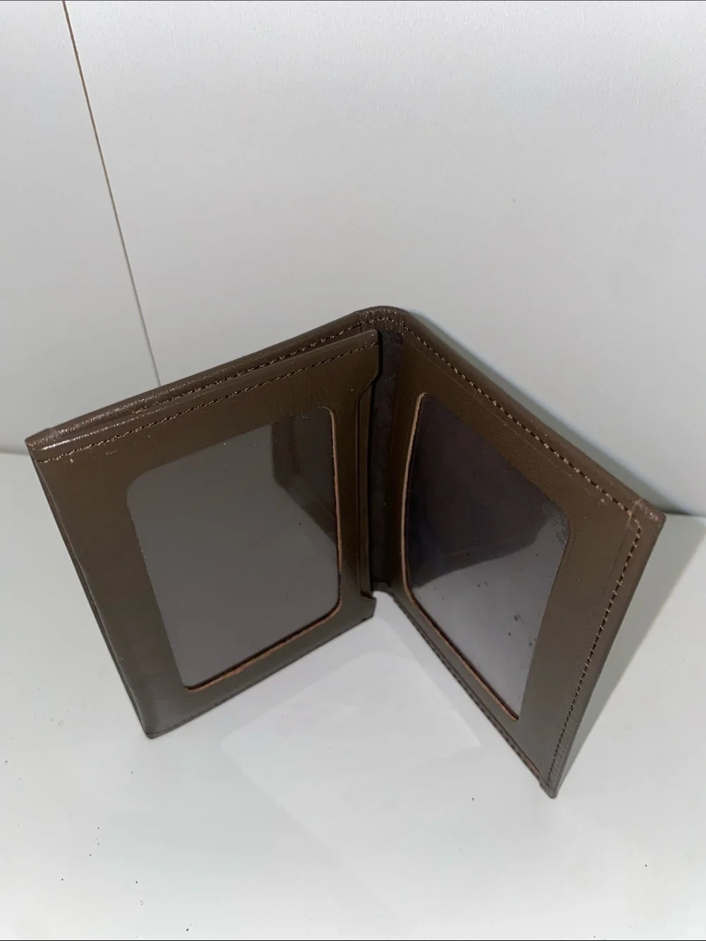 Authentic Burberry Tan Plaid Card Holder Wallet Brown Leather Trim